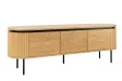 Meuble TV Atelier 160 cm en chêne naturel — Pieds métal noir