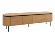 Meuble TV Atelier 200 cm — Chêne naturel et pieds métal noir