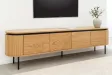 Meuble TV Atelier 200 cm — Chêne naturel et pieds métal noir