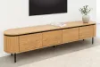 Meuble TV Atelier 200 cm — Chêne naturel et pieds métal noir