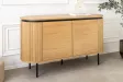 Buffet bas Atelier 120 cm — Chêne naturel et pieds noirs