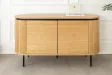 Buffet bas Atelier 120 cm — Chêne naturel et pieds noirs