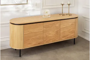 Buffet Atelier 160 cm — Chêne naturel et pieds métal noir