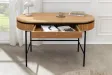Bureau ATELIER 120 cm en placage chêne et métal noir | Adeniahome