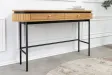 Console ATELIER 120 cm placage chêne et métal noir | Adeniahome
