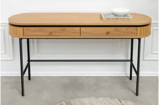 Console ATELIER 120 cm placage chêne et métal noir | Adeniahome 2