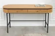 Console ATELIER 120 cm placage chêne et métal noir | Adeniahome