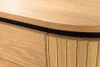 Table basse ATELIER 120 cm en placage chêne et métal noir