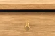 Table basse ATELIER 120 cm en placage chêne et métal noir