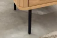 Table de chevet ATELIER 55 cm placage chêne et métal noir