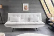 Canapé convertible JAZZ 195 cm 3 places velours côtelé beige