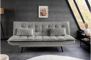 Canapé convertible JAZZ velours côtelé greige 190 cm — 3 places 2