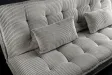 Canapé convertible JAZZ velours côtelé greige 190 cm — 3 places