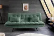 Canapé convertible JAZZ velours côtelé vert 190 cm — 3 places