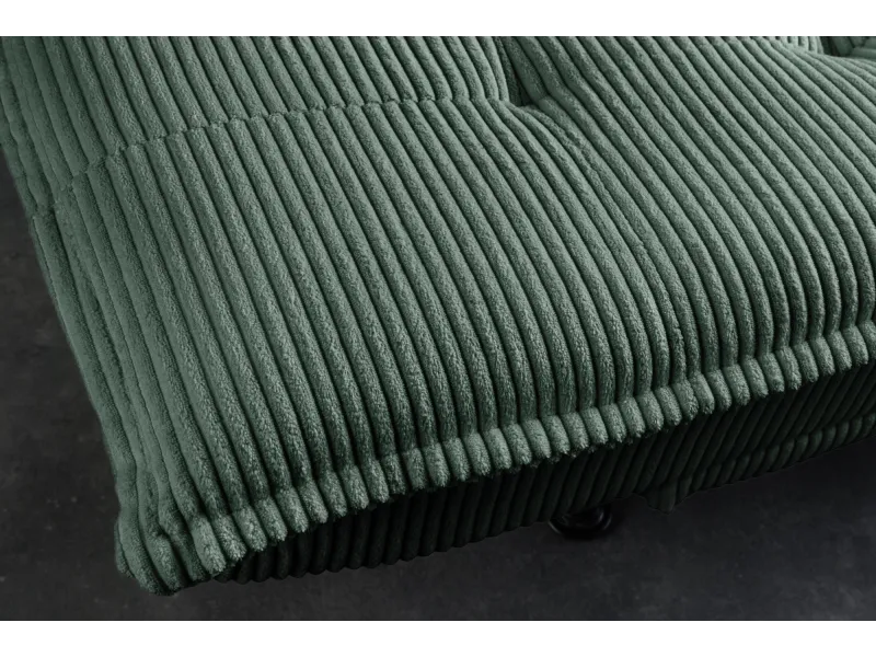 Canapé convertible JAZZ velours côtelé vert 190 cm — 3 places