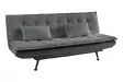 Canapé convertible JAZZ velours côtelé gris 190 cm — 3 places