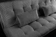 Canapé convertible JAZZ velours côtelé gris 190 cm — 3 places