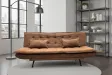 Canapé convertible JAZZ microfibre marron 195 cm — 3 places