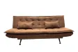 Canapé convertible JAZZ microfibre marron 195 cm — 3 places