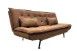 Canapé convertible JAZZ microfibre marron 195 cm — 3 places