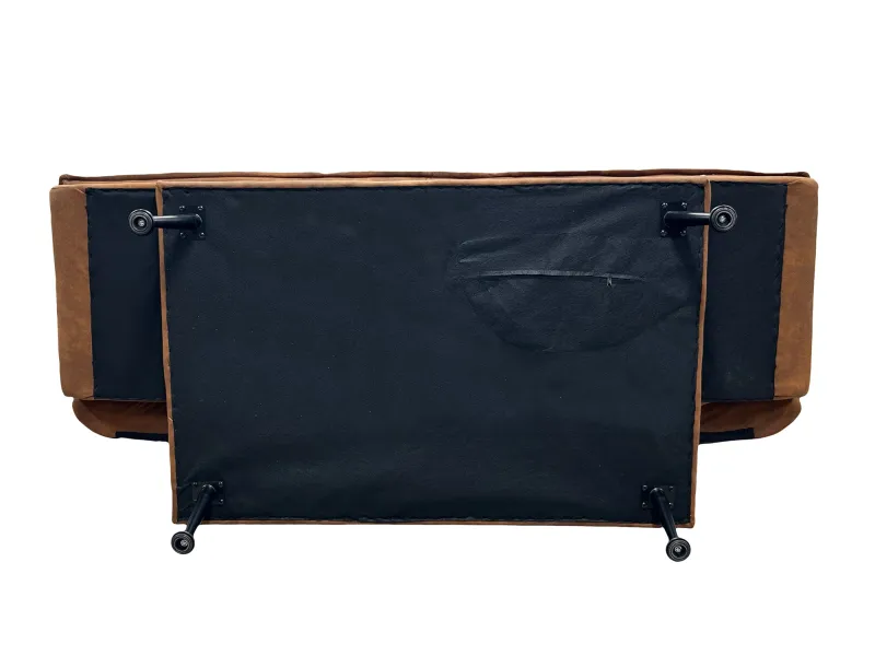 Canapé convertible JAZZ microfibre marron 195 cm — 3 places
