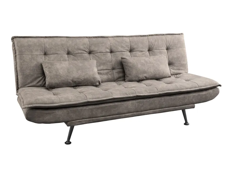 Canapé convertible JAZZ microfibre taupe 190 cm — 3 places