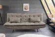 Canapé convertible JAZZ microfibre taupe 190 cm — 3 places