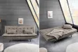 Canapé convertible JAZZ microfibre taupe 190 cm — 3 places