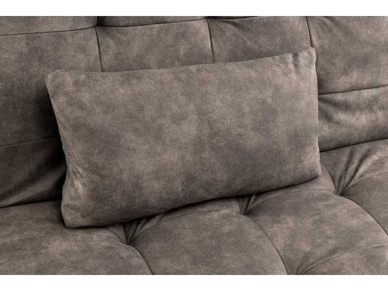 Canapé convertible JAZZ microfibre taupe 190 cm — 3 places