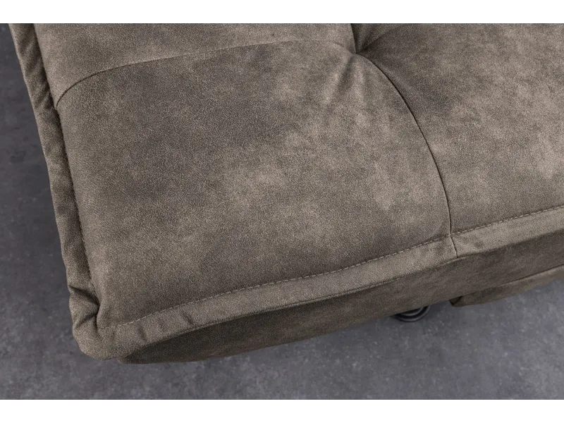 Canapé convertible JAZZ microfibre taupe 190 cm — 3 places