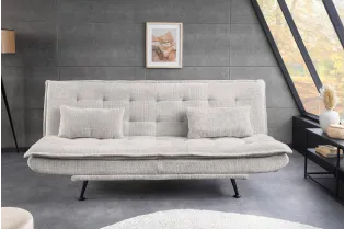 Canapé convertible JAZZ 195 cm chenille champagne beige — 3 places 2
