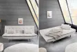 Canapé convertible JAZZ 195 cm chenille champagne beige — 3 places