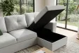 Canapé d'angle convertible APARTMENT 245 cm tissu beige avec rangement