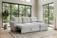 Canapé d'angle convertible APARTMENT 245 cm tissu beige avec rangement