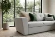 Canapé d'angle convertible APARTMENT 245 cm tissu beige avec rangement