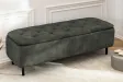 Banc coffre EN VOGUE 120 cm velours vert foncé — Rangement intégré