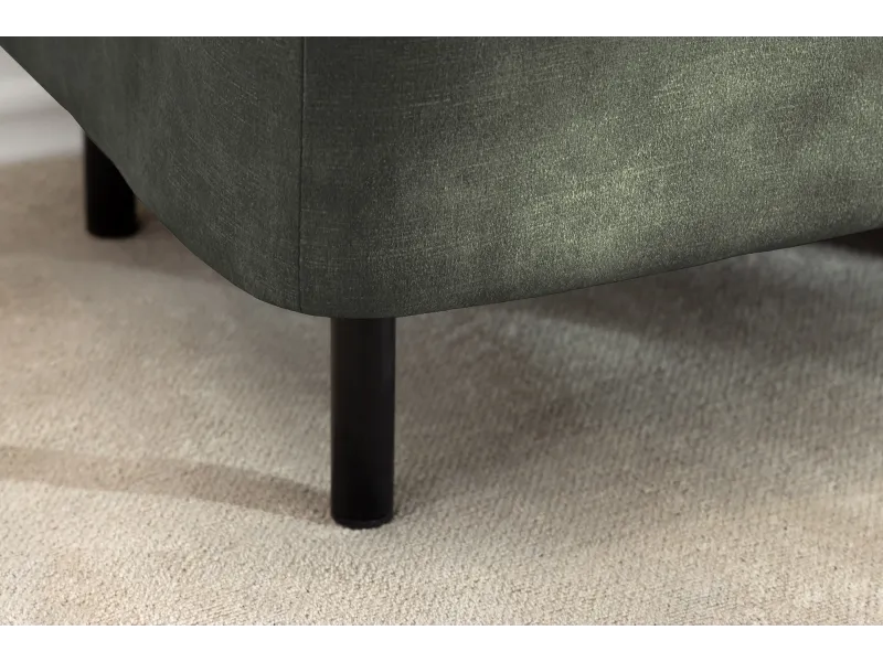 Banc coffre EN VOGUE 120 cm velours vert foncé — Rangement intégré