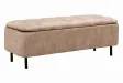 Banc coffre velours beige 120 cm — En Vogue | Adeniahome