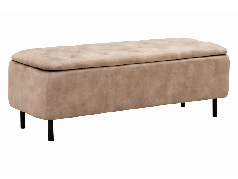 Banc coffre velours beige 120 cm — En Vogue | Adeniahome