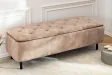 Banc coffre velours beige 120 cm — En Vogue | Adeniahome