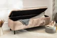Banc coffre velours beige 120 cm — En Vogue | Adeniahome