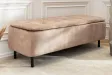 Banc coffre velours beige 120 cm — En Vogue | Adeniahome