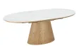 Table extensible Unique 160-200 cm céramique marbre blanc chêne