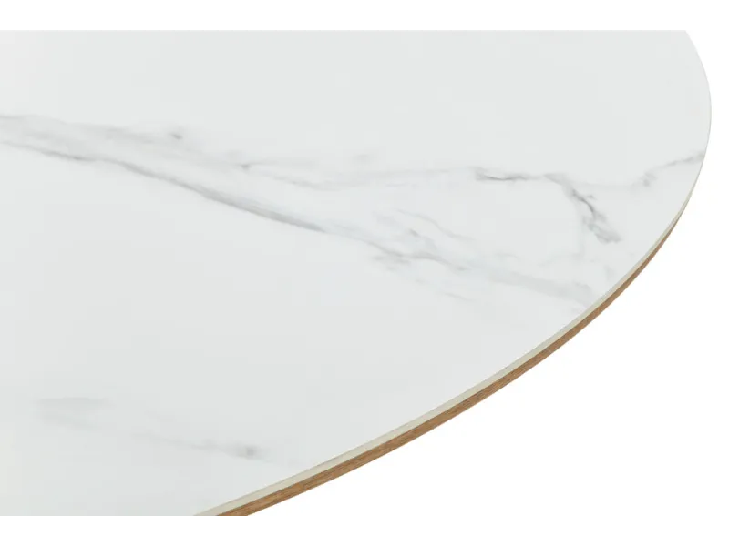 Table extensible Unique 160-200 cm céramique marbre blanc chêne