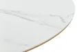 Table extensible Unique 160-200 cm céramique marbre blanc chêne