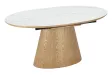 Table extensible Unique 160-200 cm céramique marbre blanc chêne