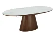 Table extensible Unique 160-200 cm céramique marbre noyer foncé