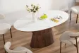 Table extensible Unique 160-200 cm céramique marbre noyer foncé