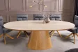 Table extensible Unique 160-200 cm céramique travertin chêne