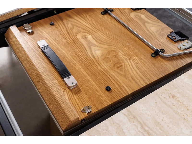 Table extensible Unique 160-200 cm céramique travertin chêne